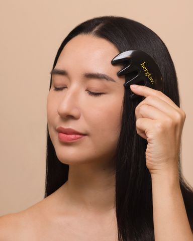 Bộ Đá HerGlow Gua Sha Chăm Sóc Da Và Tóc