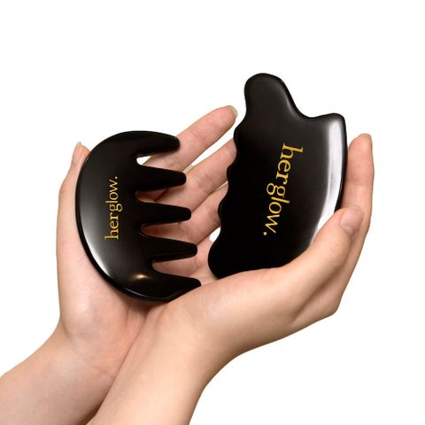 Bộ Đá HerGlow Gua Sha Chăm Sóc Da Và Tóc