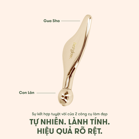 Gua Sha Hợp Kim Kèm Con Lăn Bọng Mắt