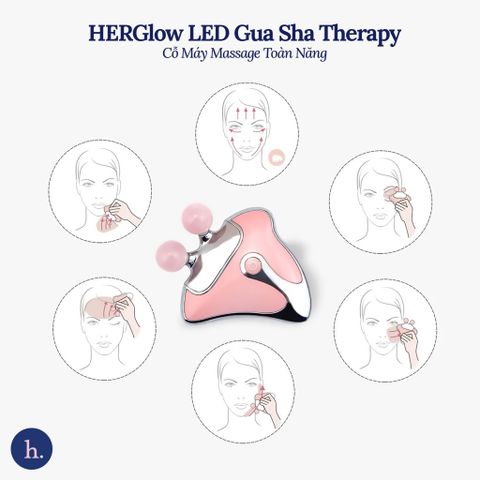 HERGlow LED Gua Sha - Gua Sha Trị Liệu Ánh Sáng