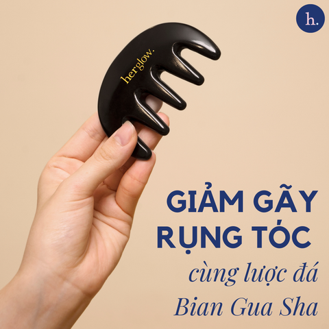 Lược Đá HerGlow Bian Gua Sha