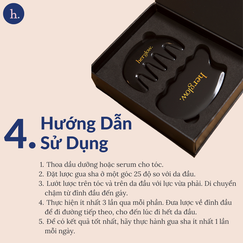 Lược Đá HerGlow Bian Gua Sha