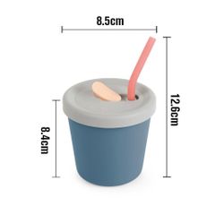 Haakaa - Cốc Uống Nước Kèm Nắp và Ống Hút Silicone