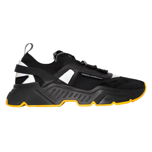 D&G Men's Black Daymaster Sneakers In Stretch Knit Fabric THU MUA ĐỒ