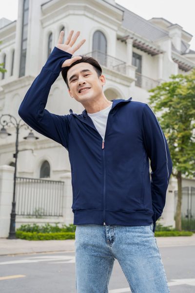 Áo chống nắng nam 2 lớp chất thun lạnh chống UV 98% chính hãng Cardina