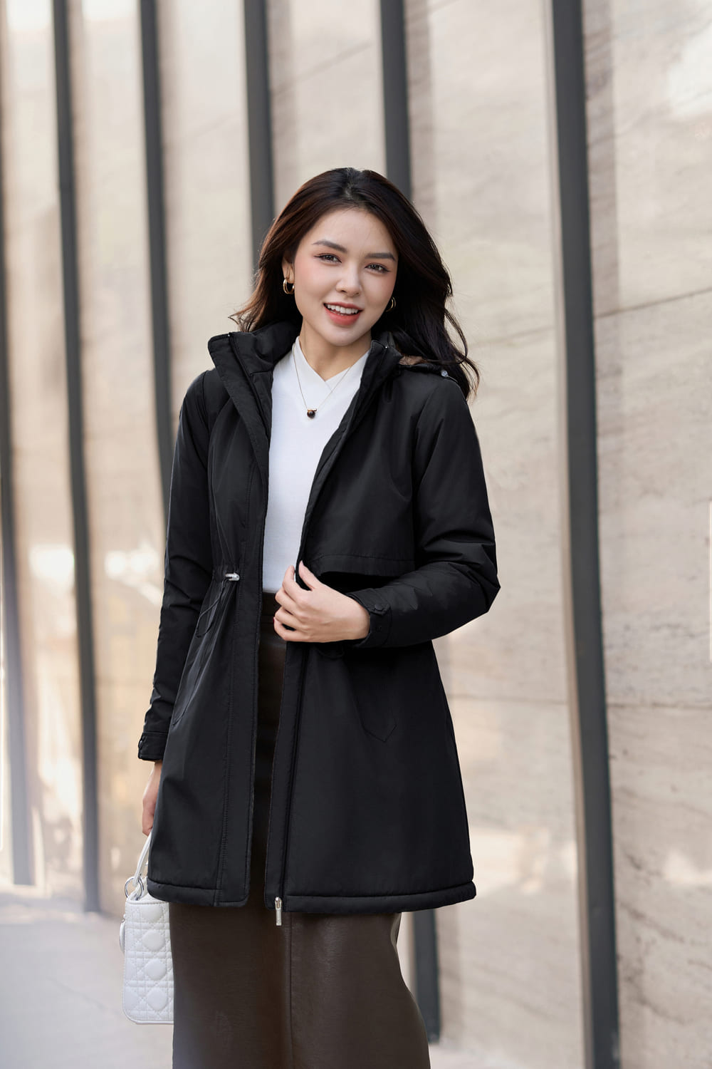 Áo parka dáng dài