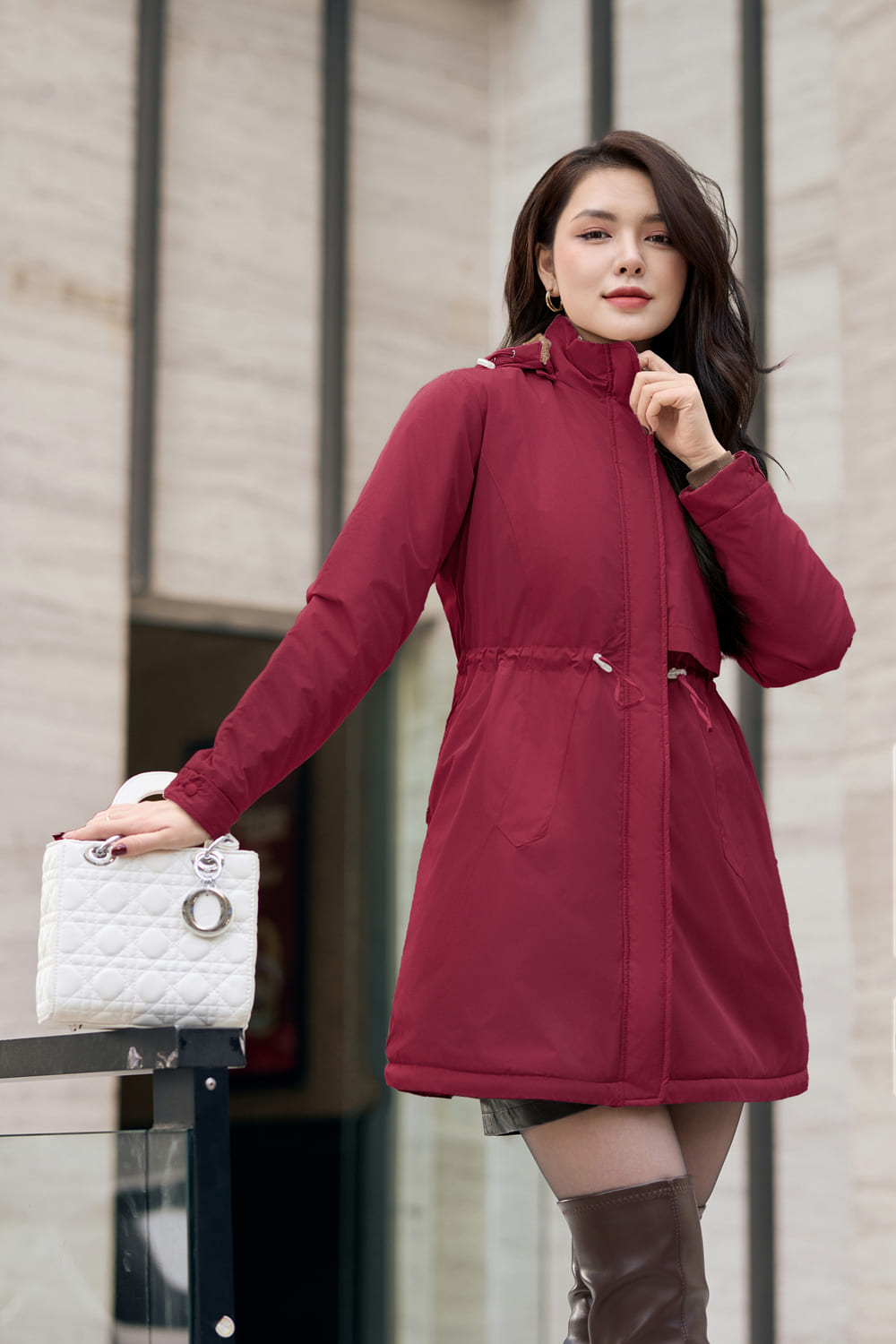 Áo parka dáng dài