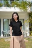  Áo thun POLO an lành nữ chất cotton thoáng mát giữ form, thấm hút mồ hôi tốt 