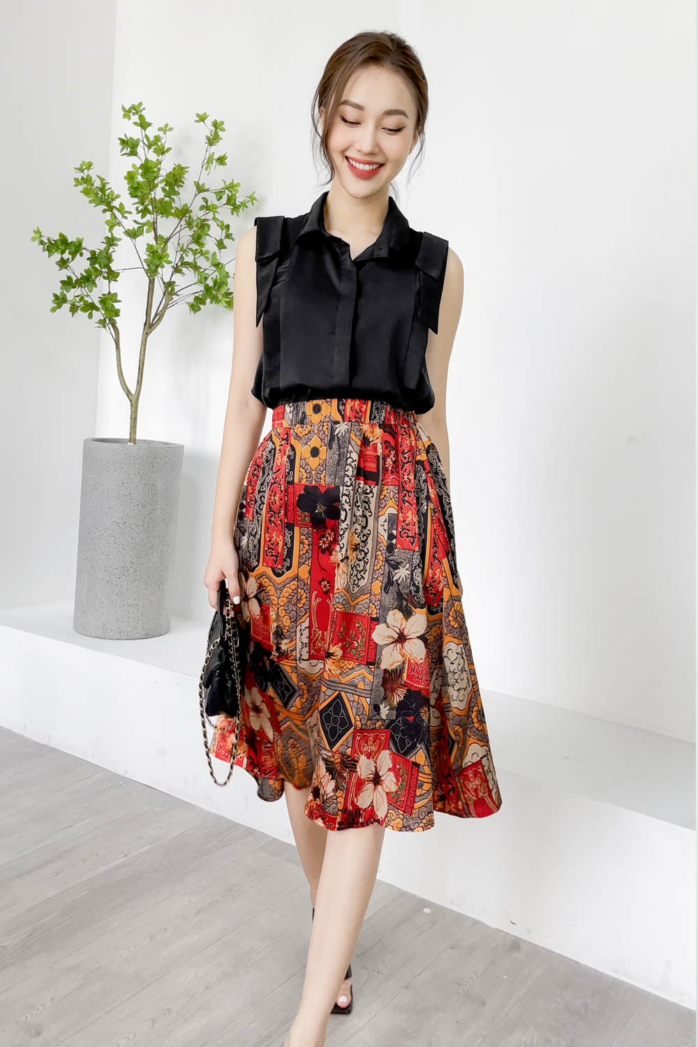 Họa tiết kẻ ngang và họa tiết to bản