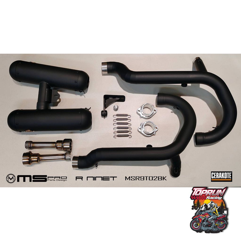  Pô đút gầm đôi MS Pro cho BMW R Nine T - CERAKOTE BLACK 