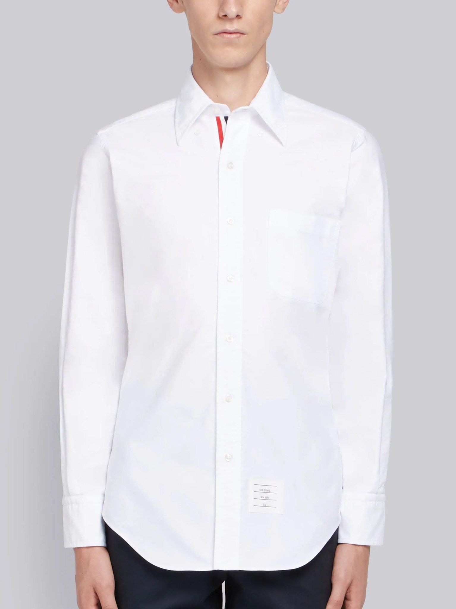 Áo Thom Browne Grosgrain Placket Oxford Shirt.