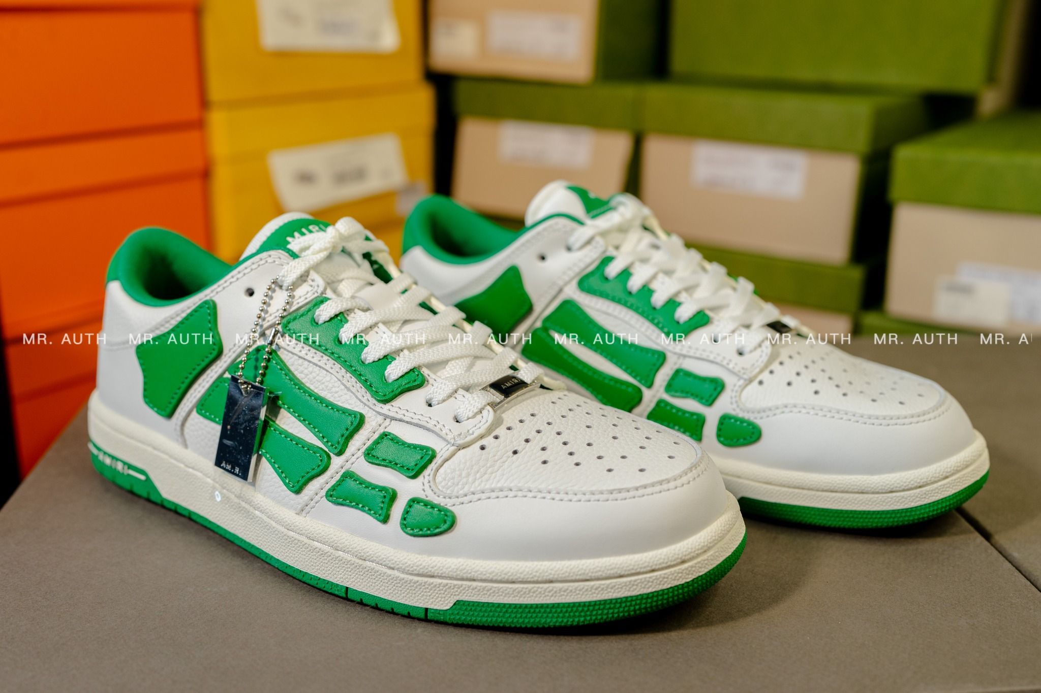 Amiri Collegiate Skel Top low Sneakers.