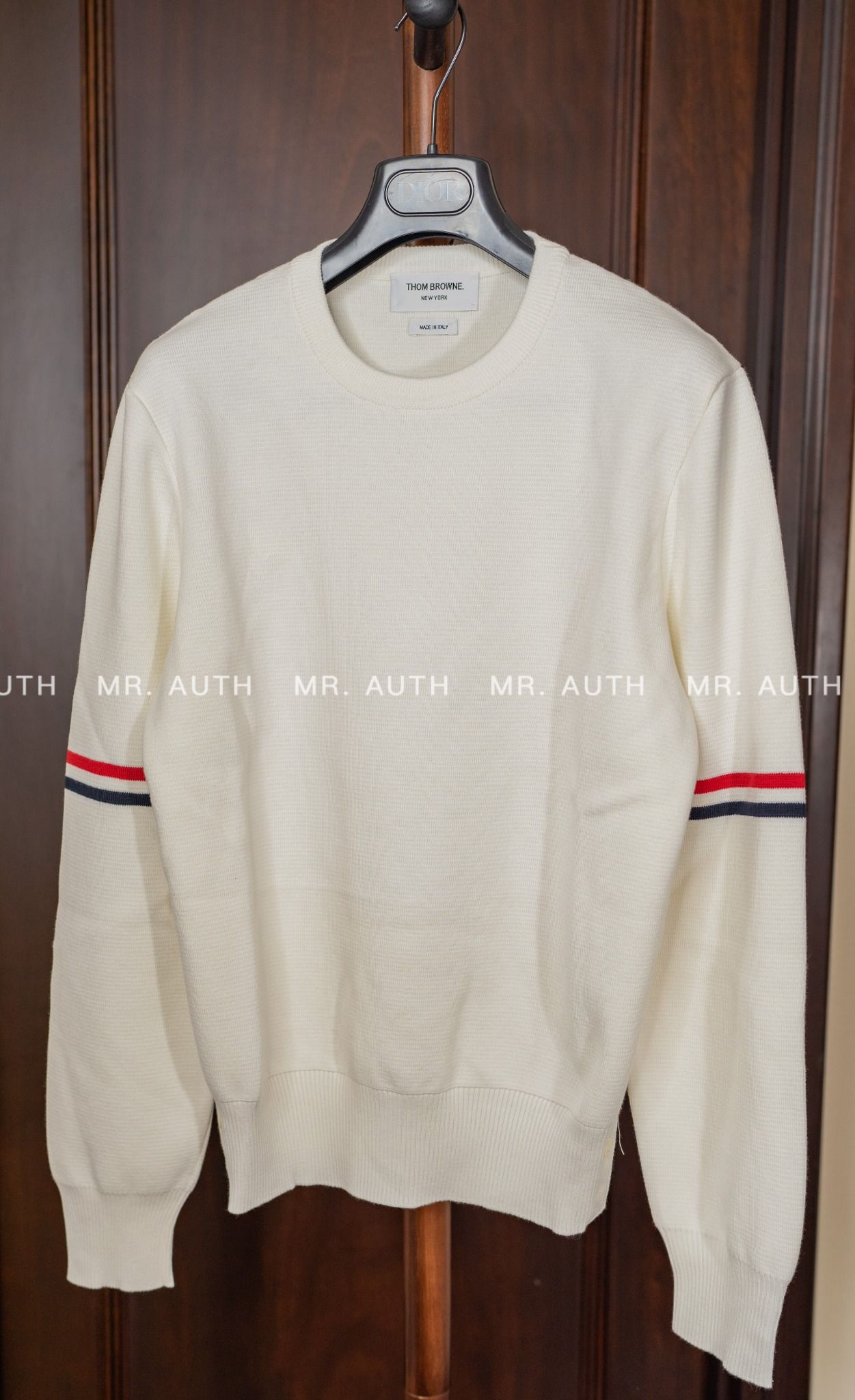 Thom Browne Milano stitch stripe armband jumper.
