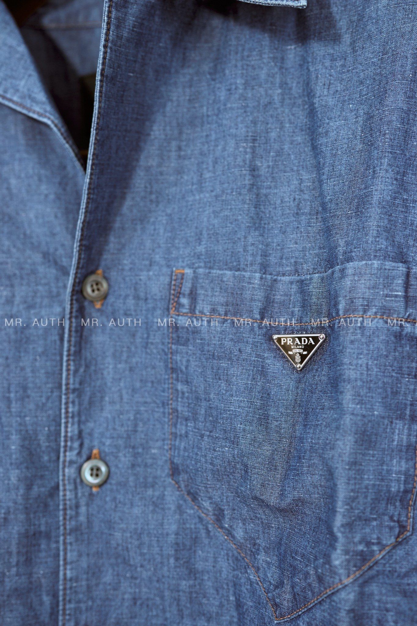 Prada Short-sleeved cotton shirt