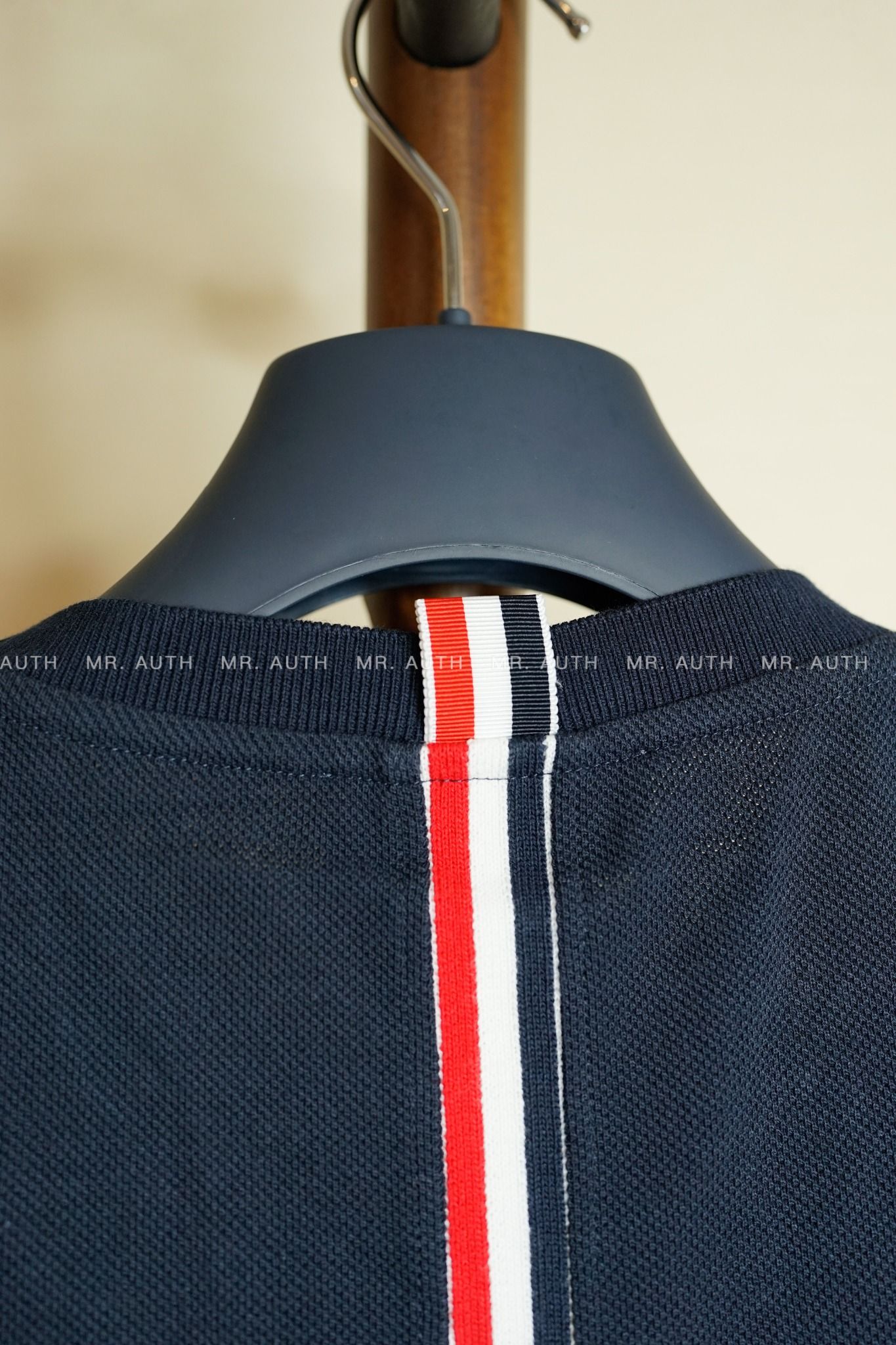 Thom Browne Classic Pique Stripe Tee.