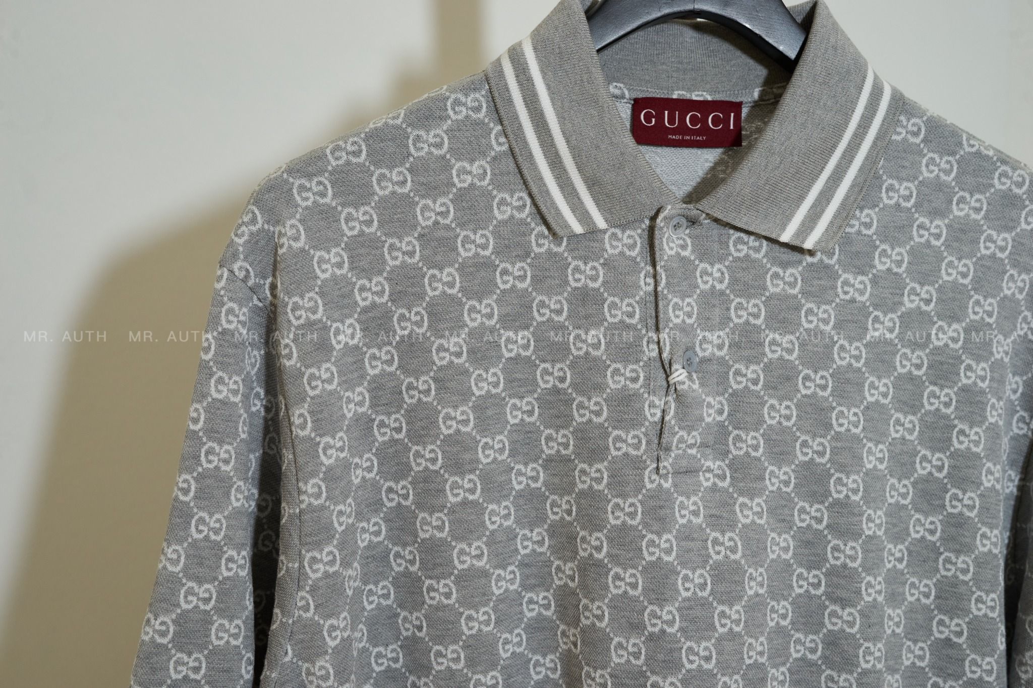 Gucci GG Cotton Piquet Jacquard Polo Shirt.