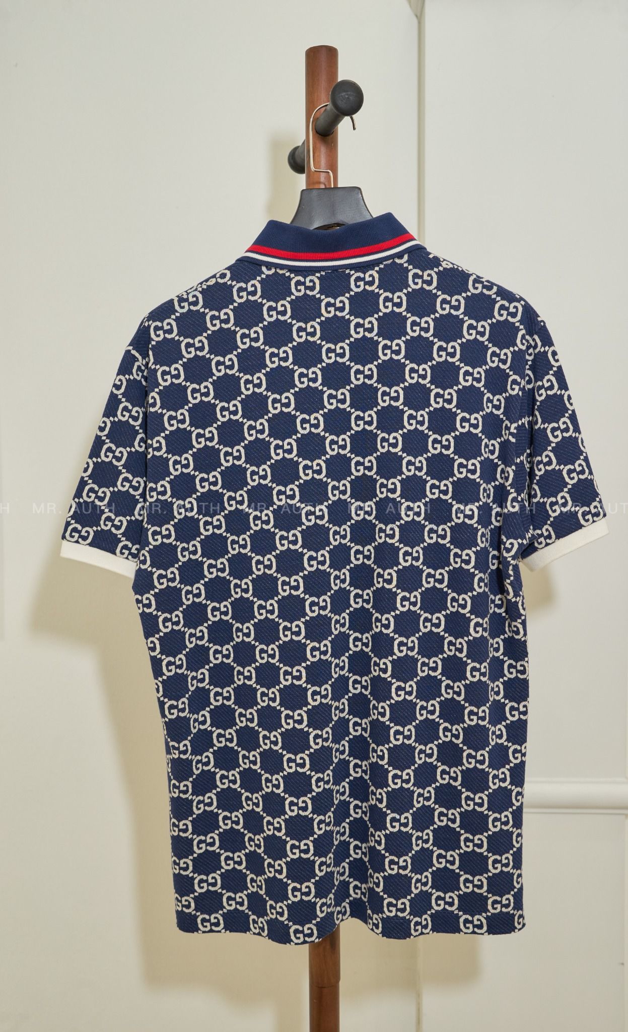 Gucci GG Cotton Jersey Jacquard Polo Shirt.