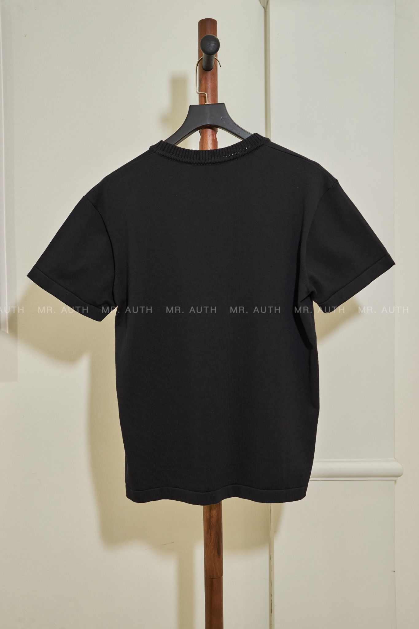 Louis Vuitton Embroidered Signature Short-Sleeved Cotton Crewneck.