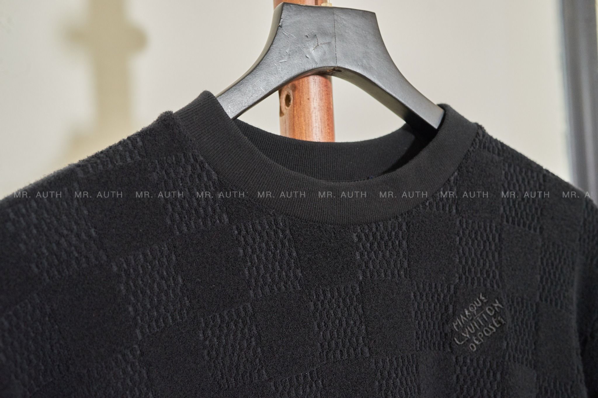 Louis Vuitton Damier French Terry Cotton T-Shirt.'