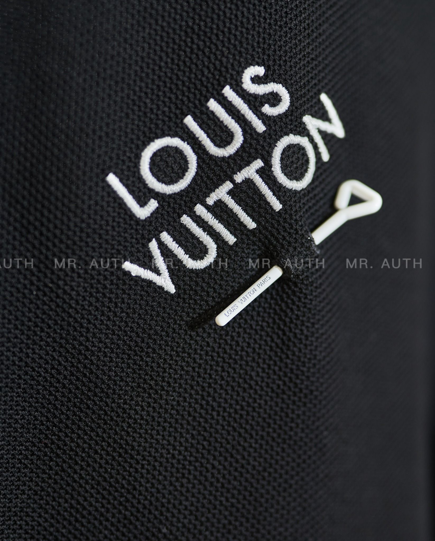 Louis Vuitton Embroidered Signature Short-Sleeved Cotton Polo.