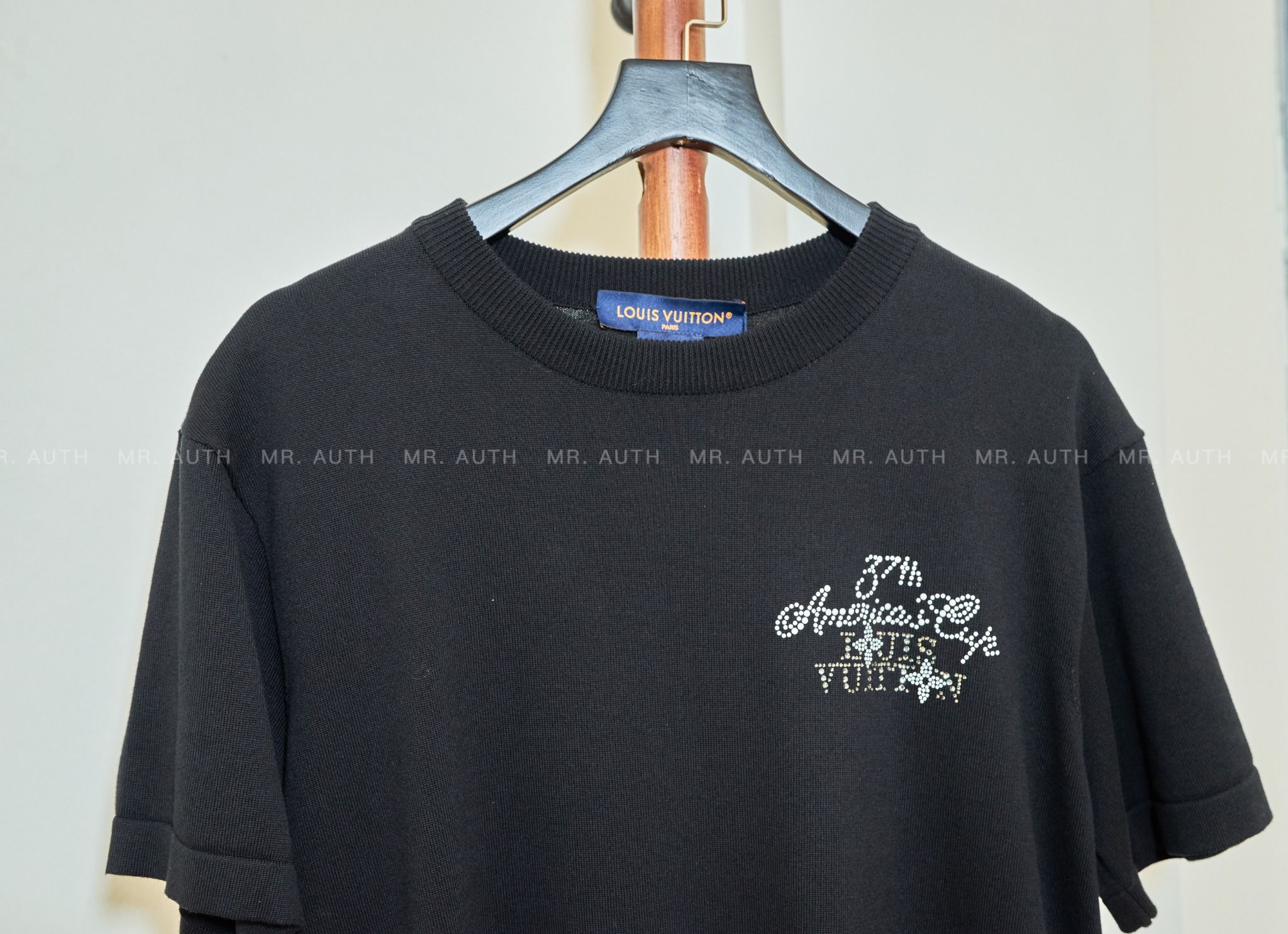 Louis Vuitton Embellished Short-Sleeved Cotton Crewneck.
