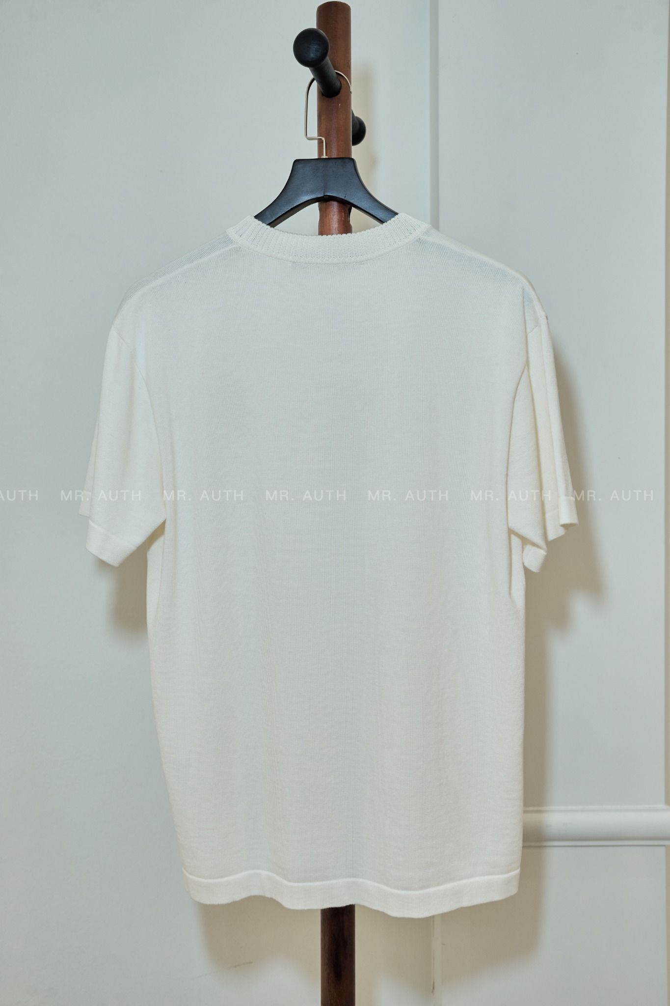 Louis Vuitton Embroidered Signature Short-Sleeved Cotton Crewneck.