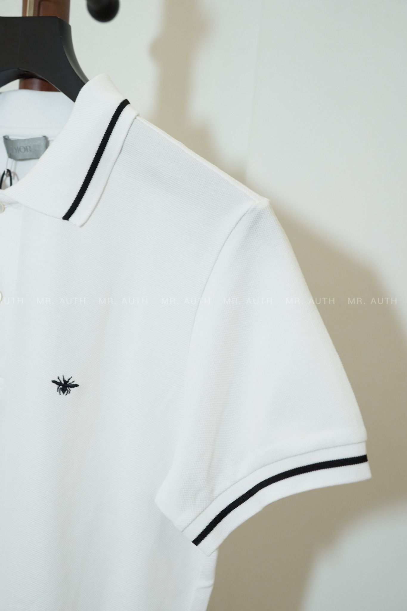 Dior Polo Shirt with Bee Embroidery.