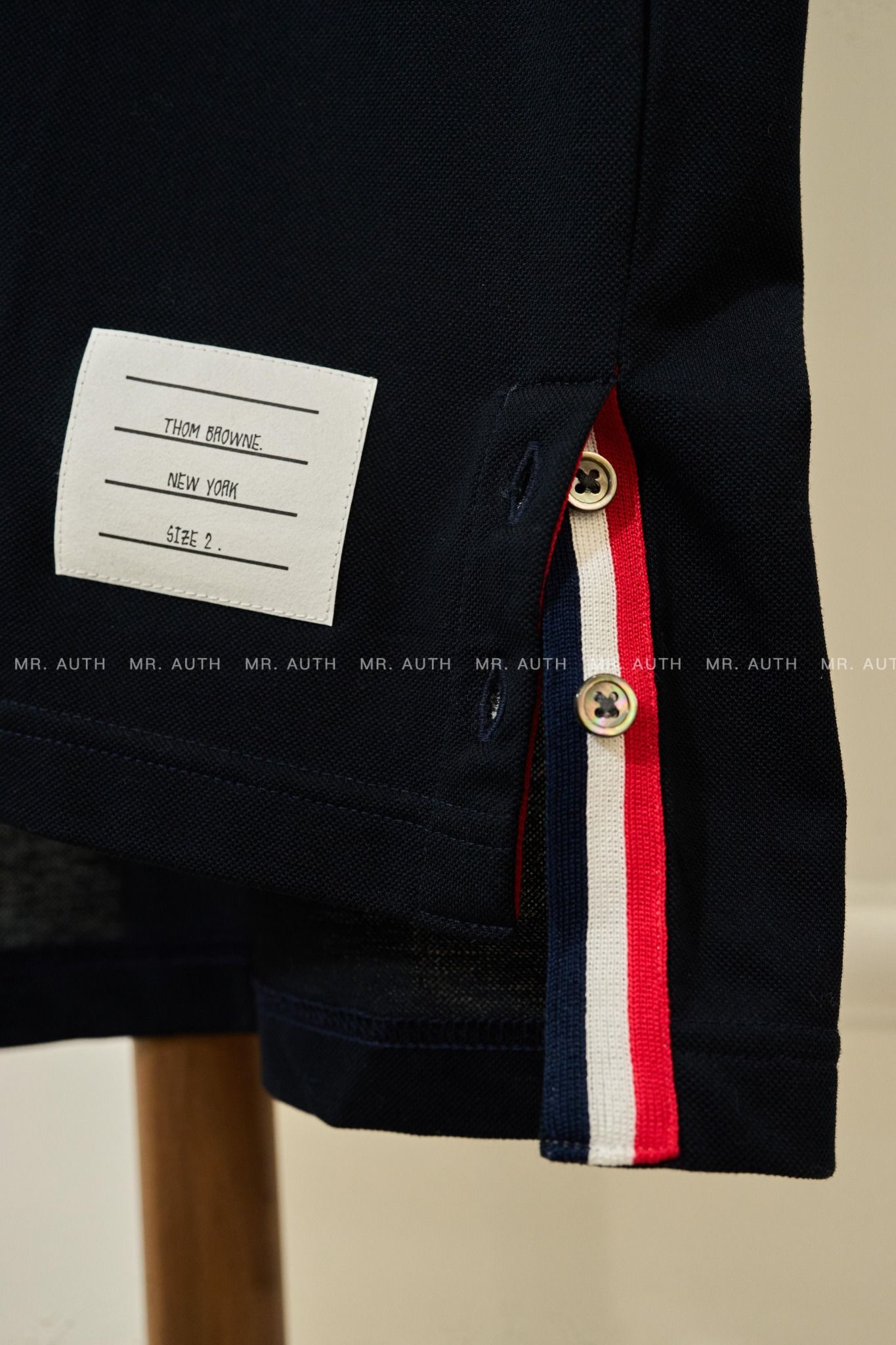 Thom Browne Tricolour Stripe Cotton-Piqué Polo Shirt.