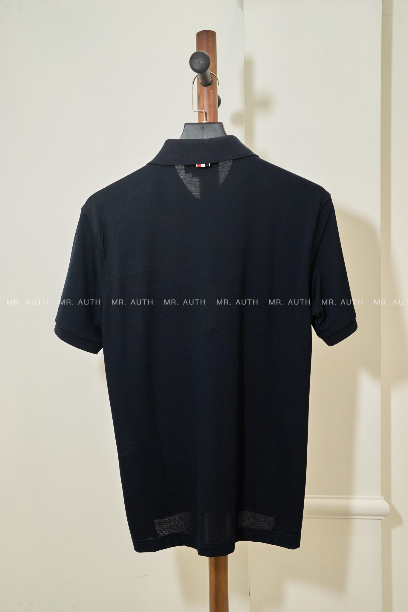 Thom Browne Tricolour Stripe Cotton-Piqué Polo Shirt.