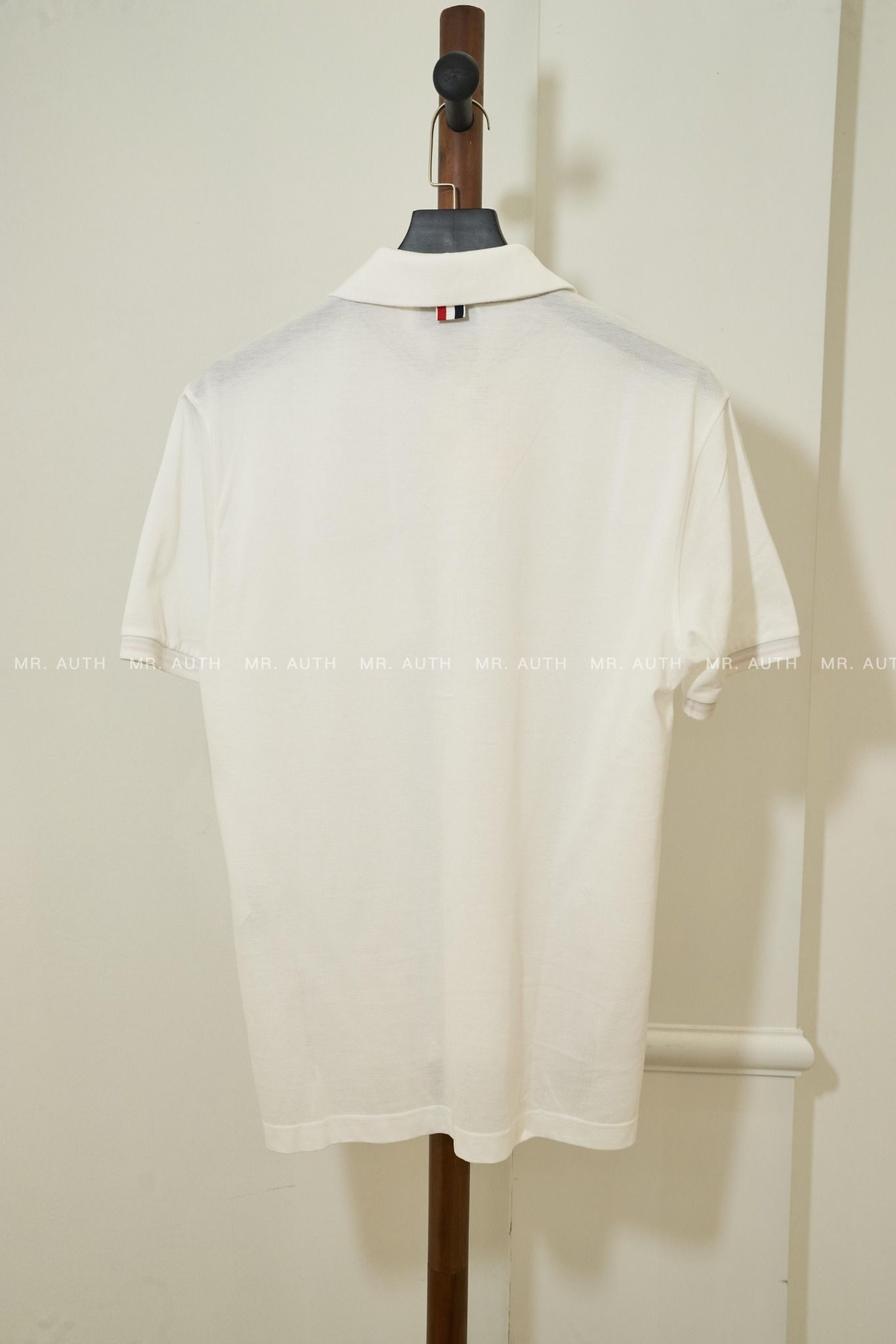 Thom Browne Tricolour Stripe Cotton-Piqué Polo Shirt.