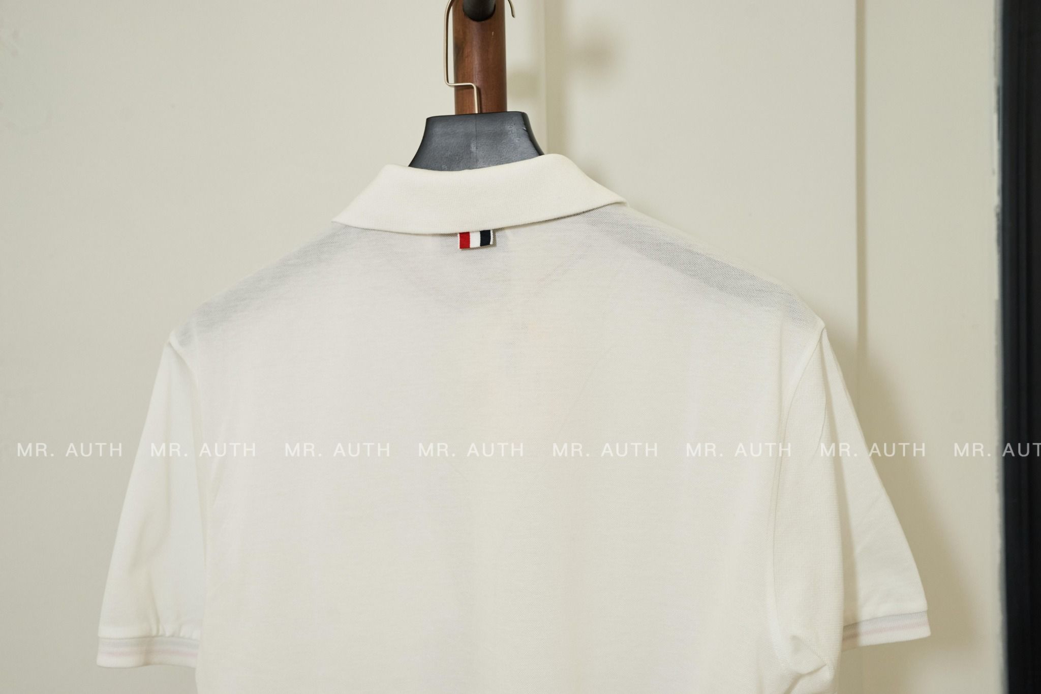 Thom Browne Tricolour Stripe Cotton-Piqué Polo Shirt.