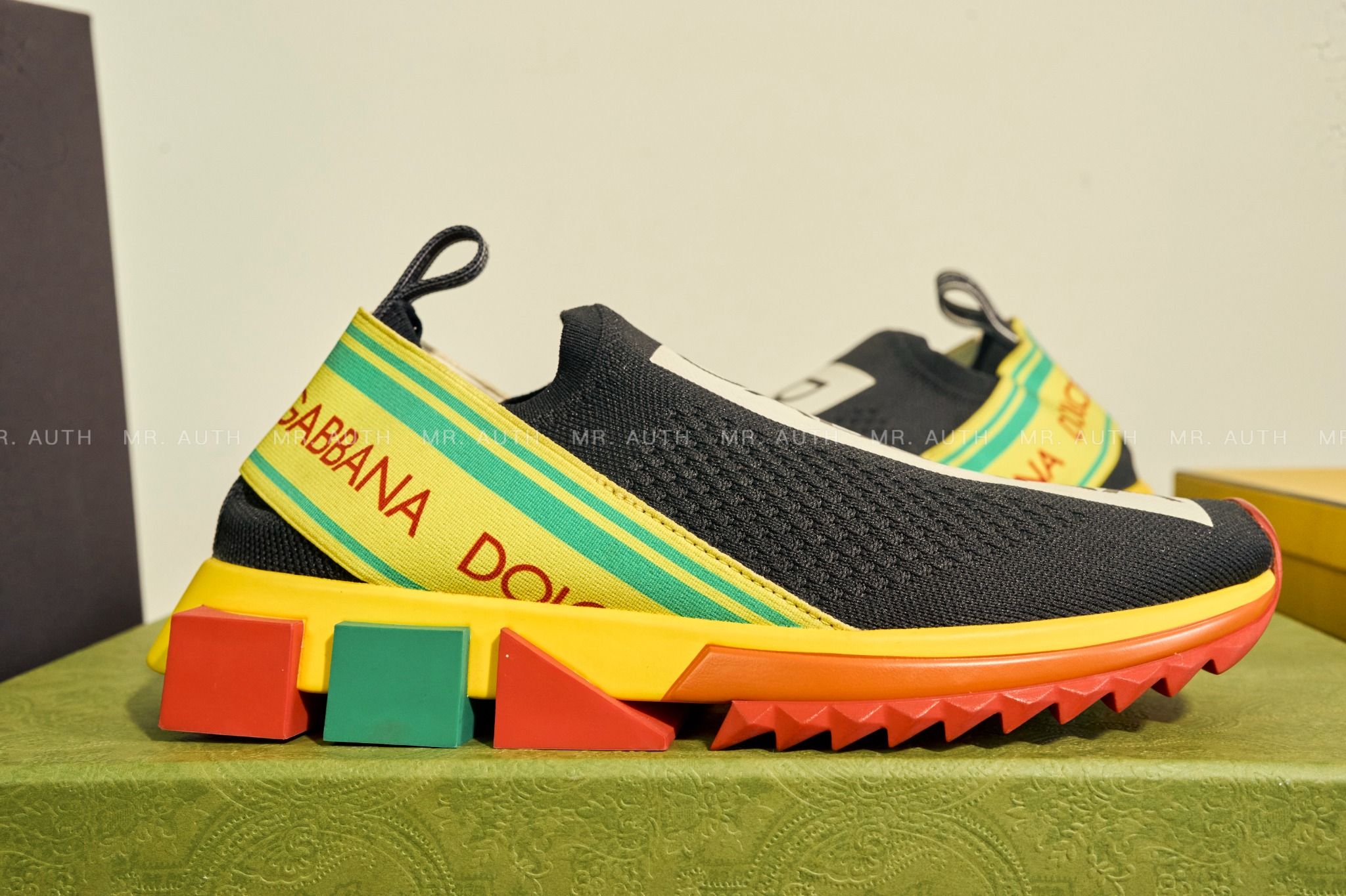 Dolce & Gabbana Stetch Mesh Sorrento Sneakers With Logo