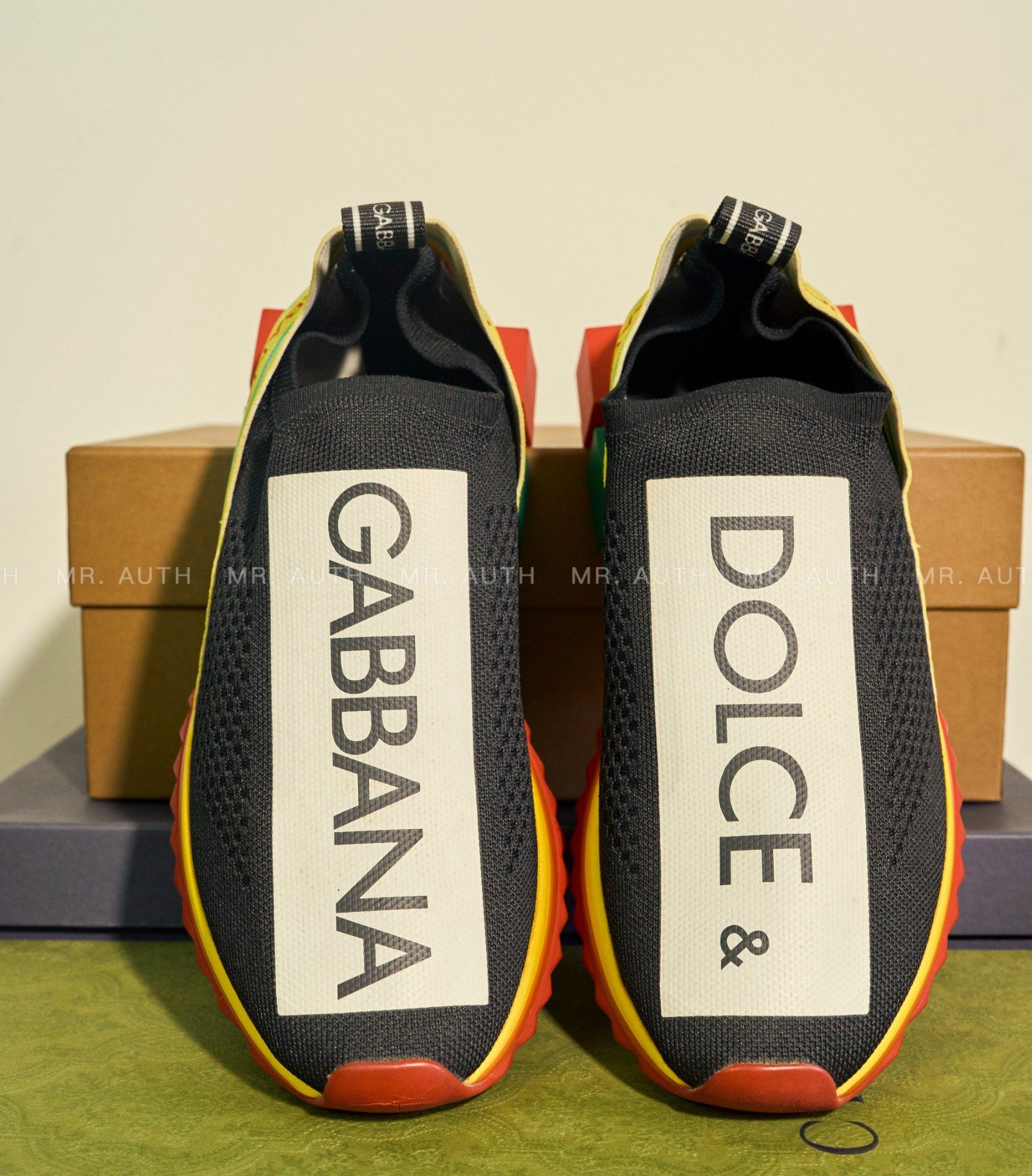 Dolce & Gabbana Stetch Mesh Sorrento Sneakers With Logo