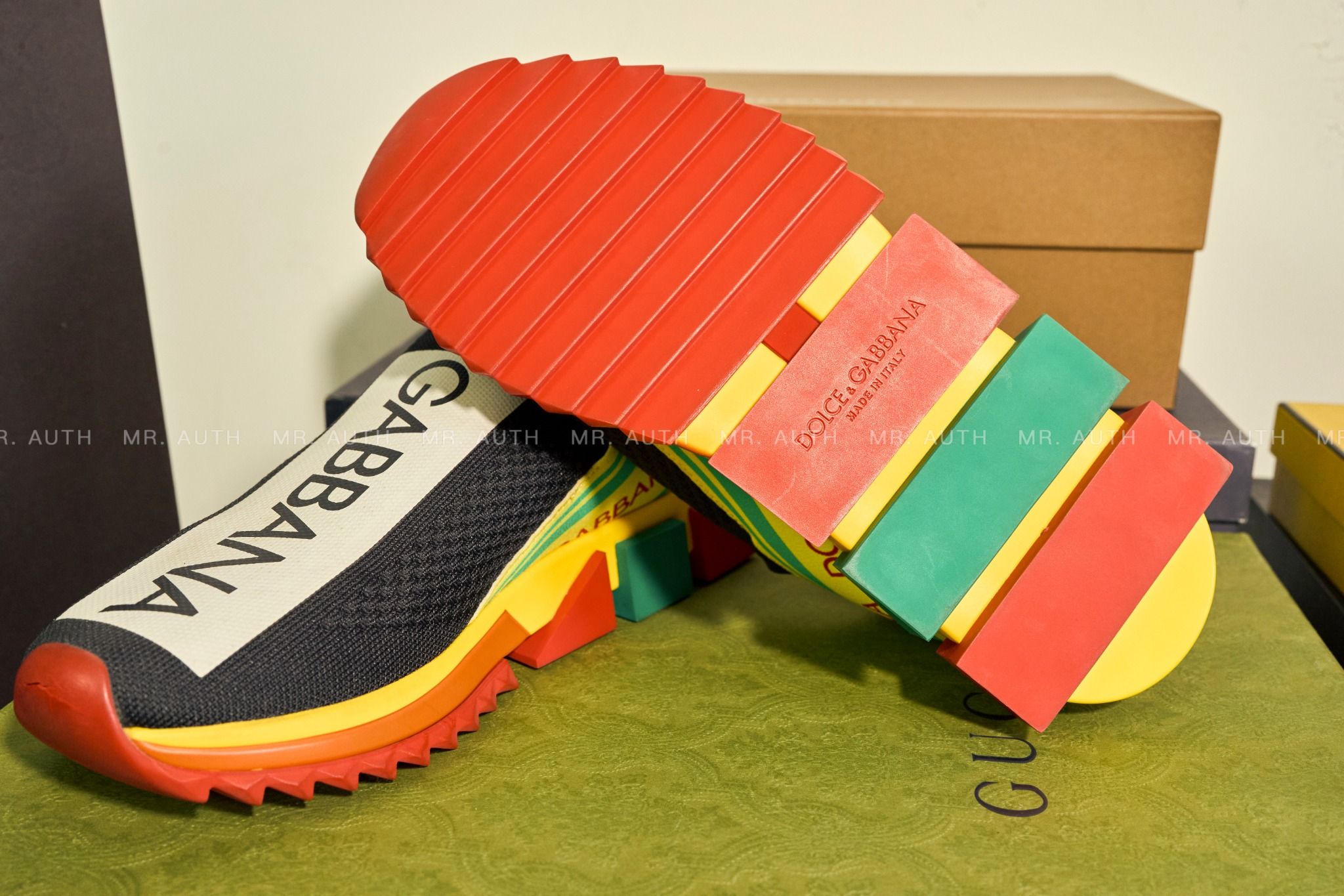 Dolce & Gabbana Stetch Mesh Sorrento Sneakers With Logo