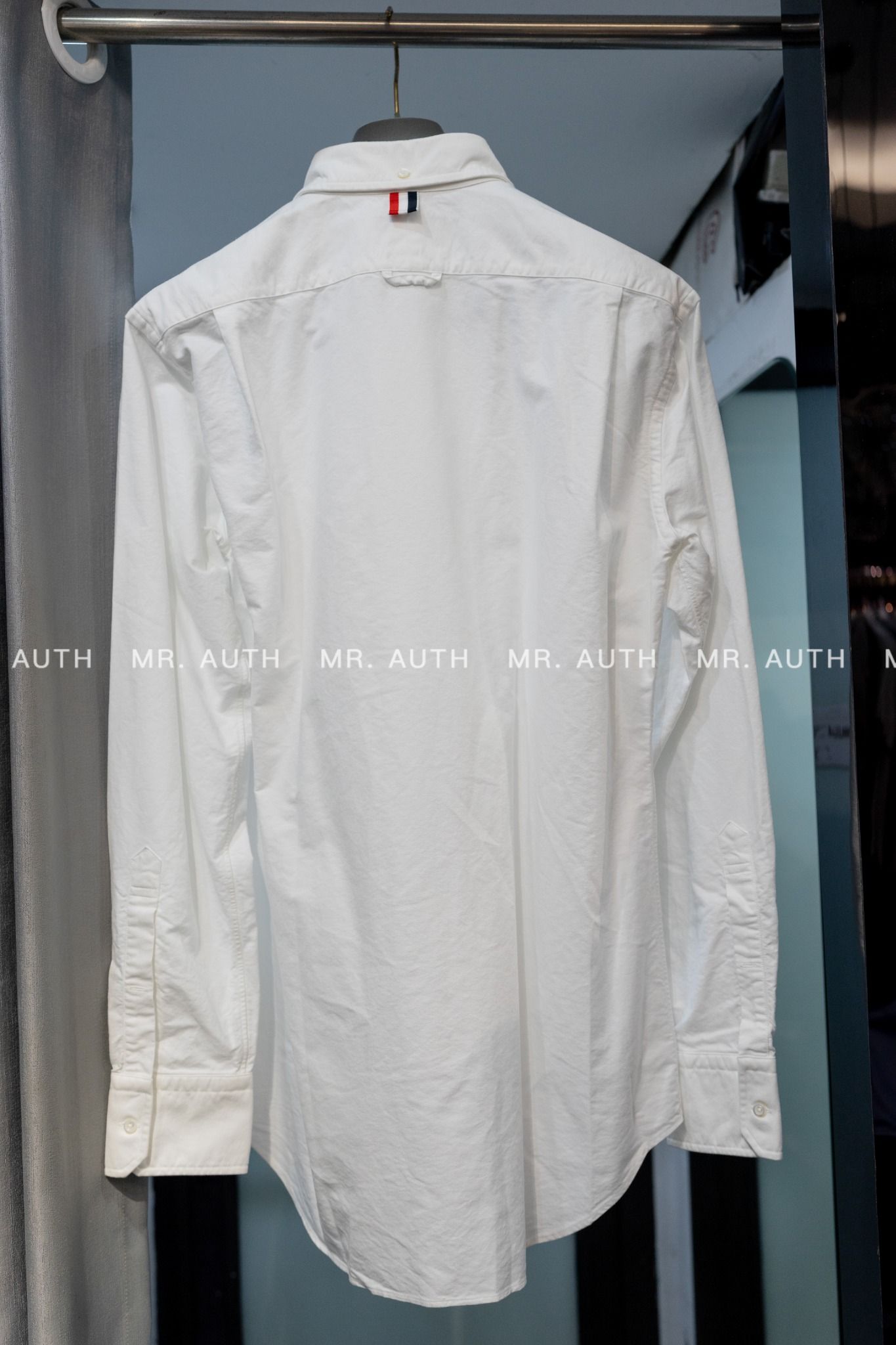 Thom Browne Grossgrain Placket Oxford Shirt.