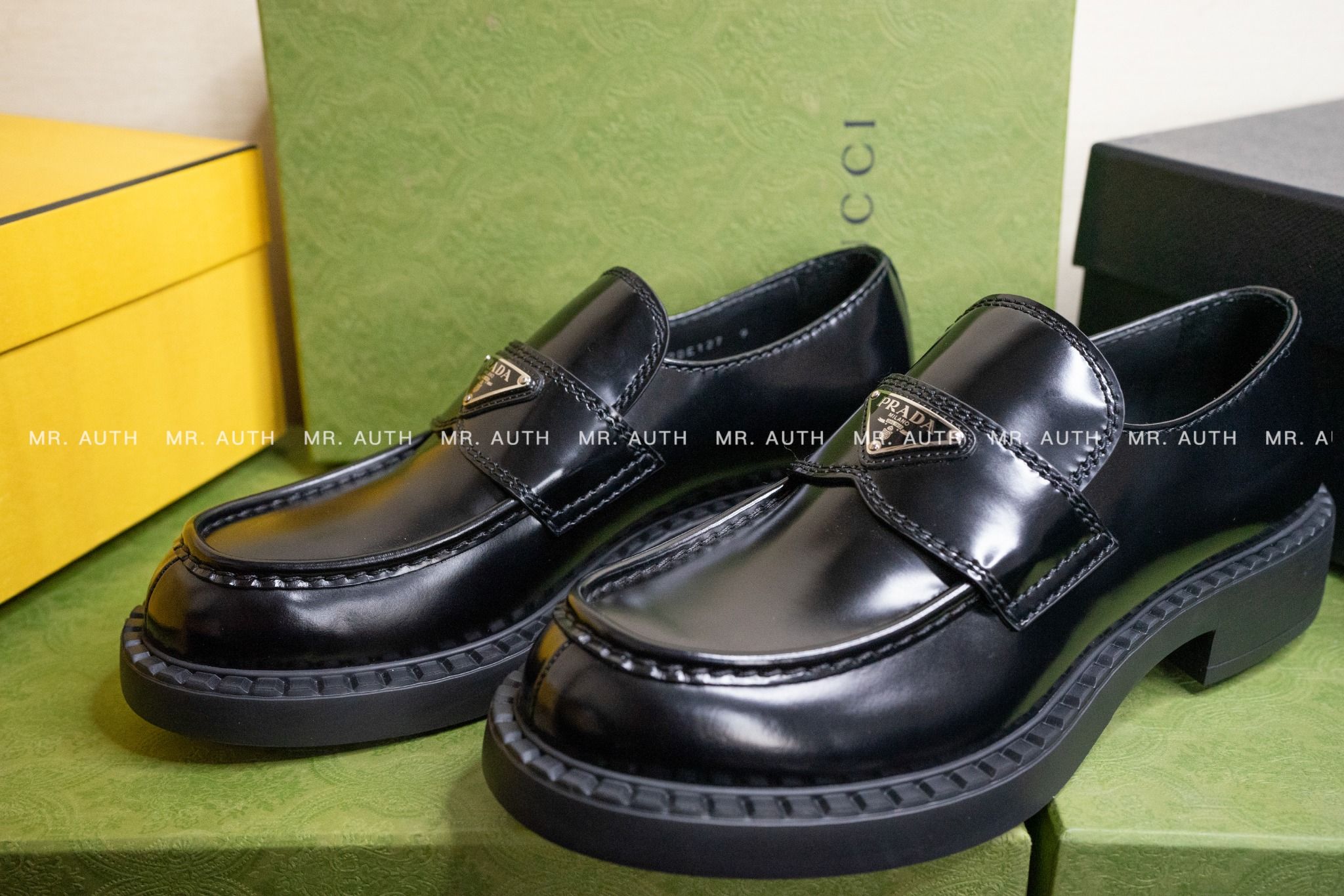 Prada Patent Leather Loafers.
