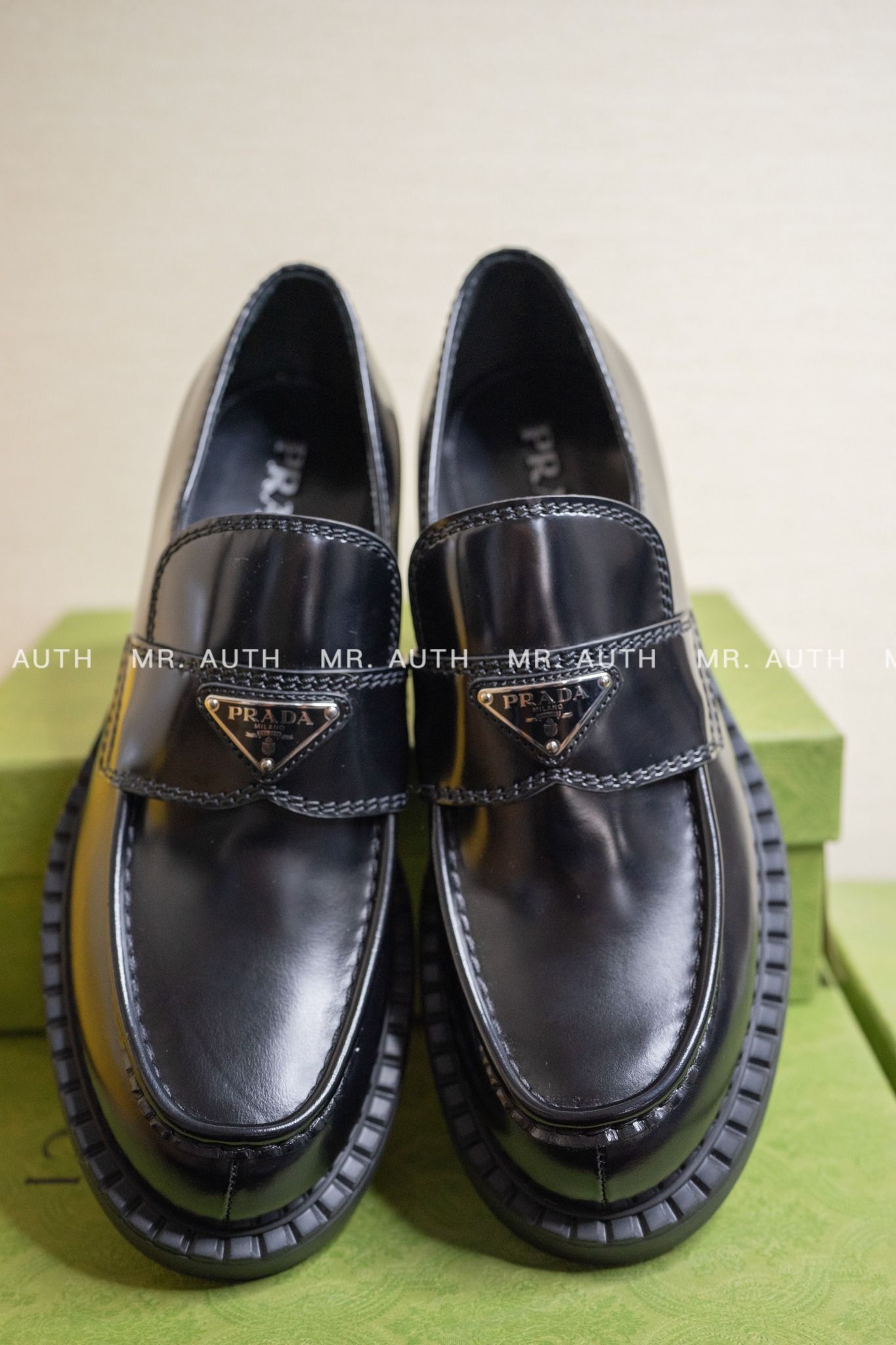 Prada Patent Leather Loafers.