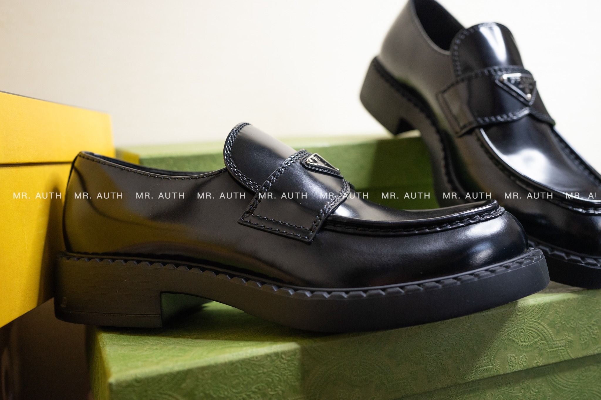 Prada Patent Leather Loafers.