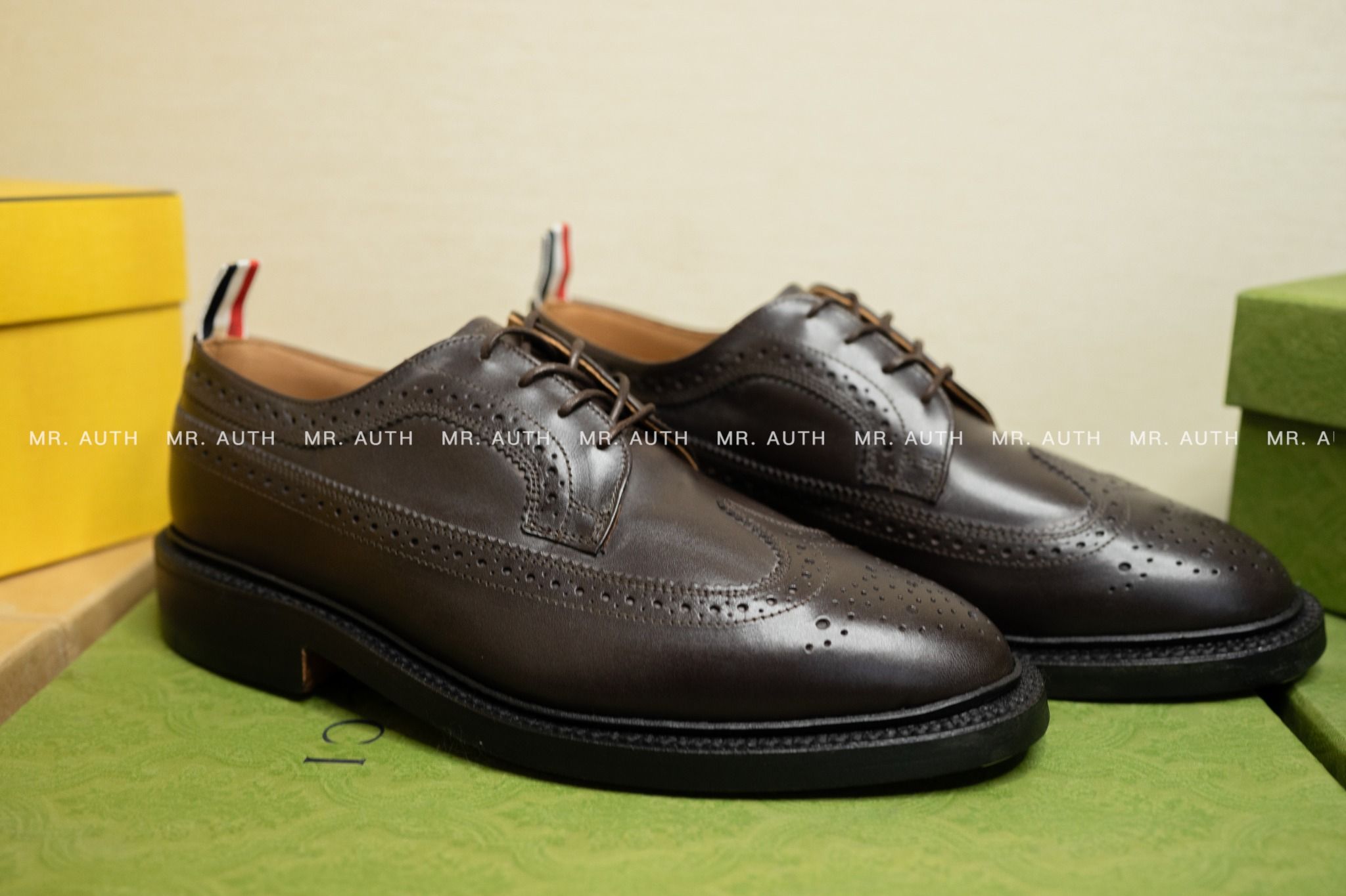 Thom Browne Leather Sole Longwing Brogue.