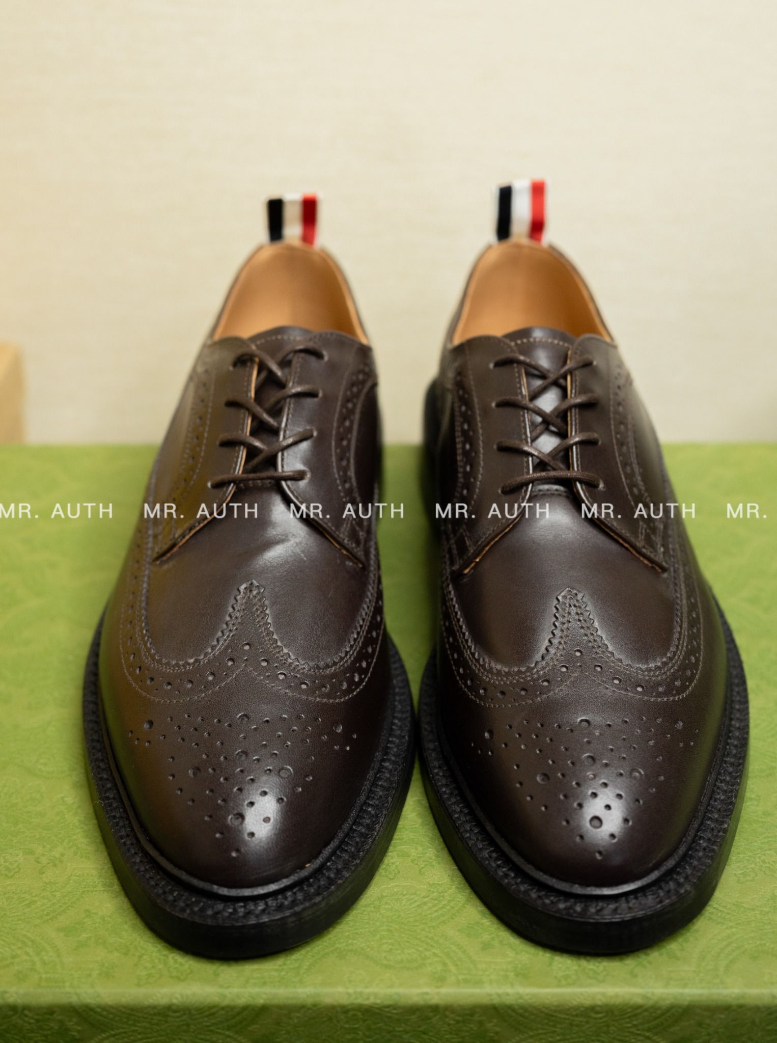 Thom Browne Leather Sole Longwing Brogue.