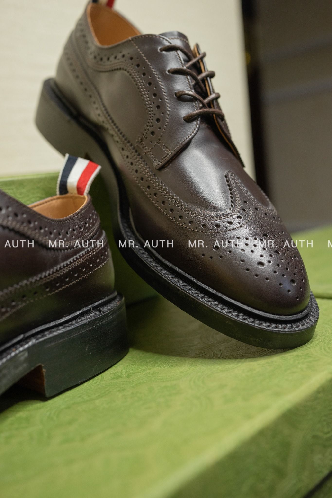 Thom Browne Leather Sole Longwing Brogue.