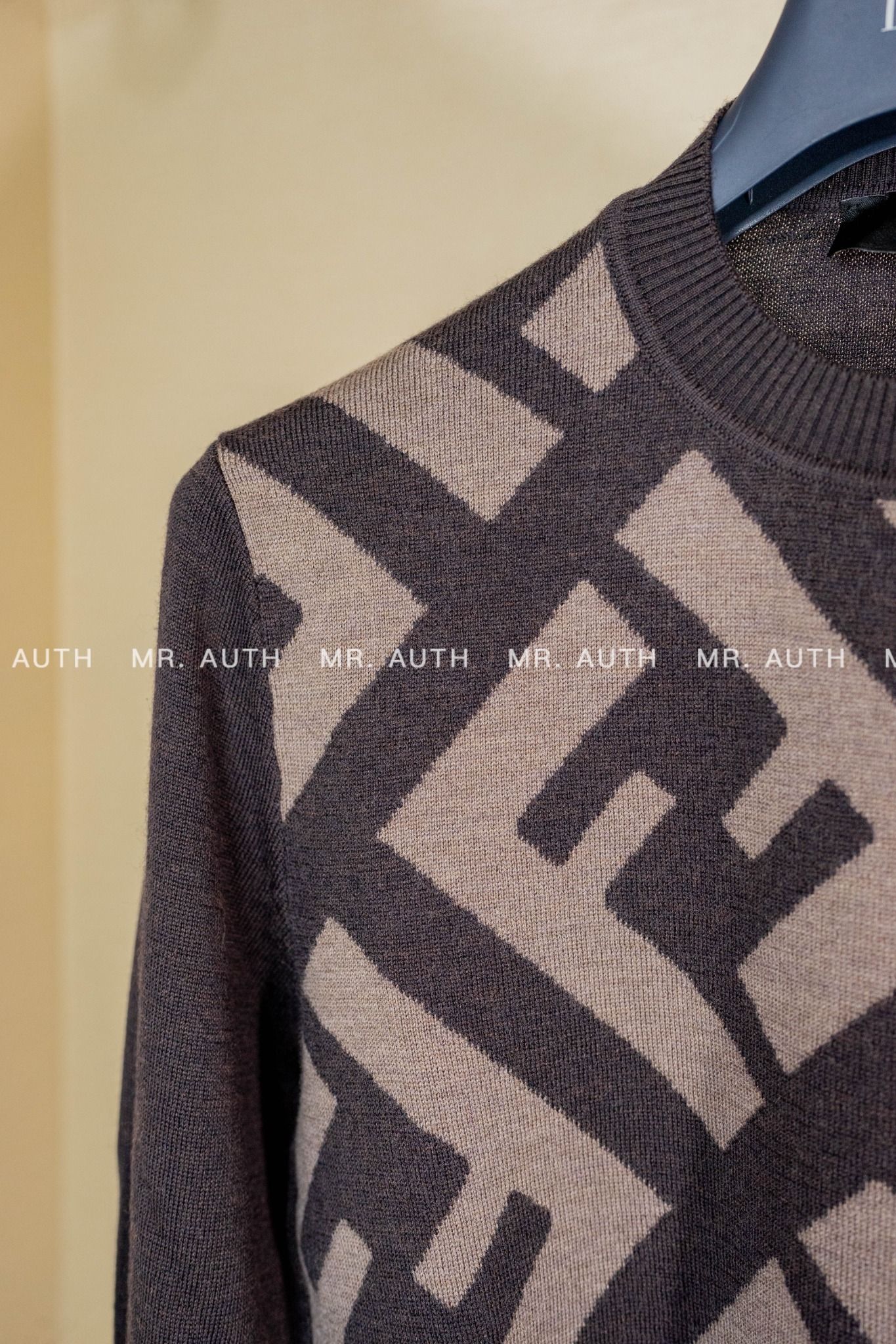 Fendi FF-jacquard wool jumper.