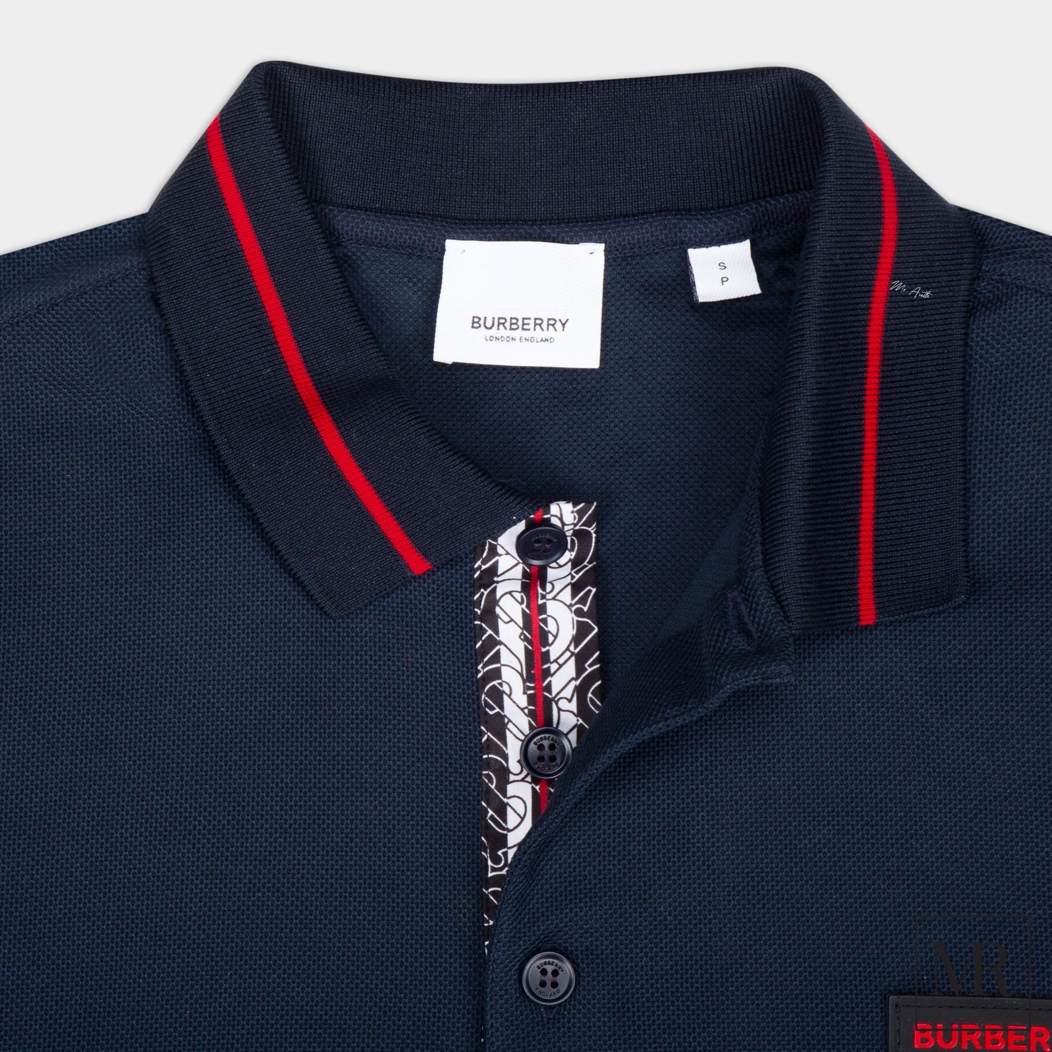 Áo Burberry Logo Appliqué Cotton Piqué Polo Shirt.
