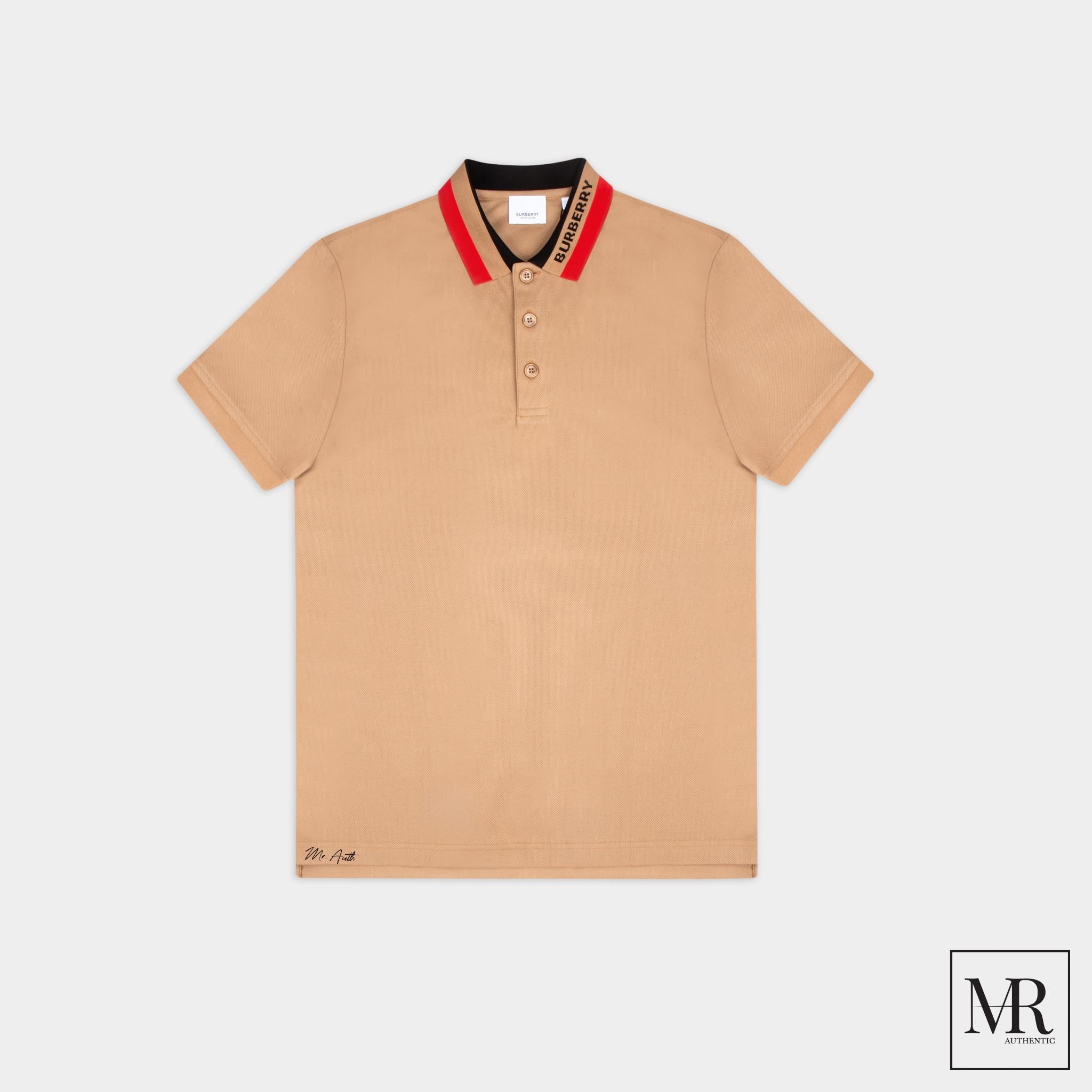 Áo Burberry Logo Detail Cotton Piqué Polo Shirt.