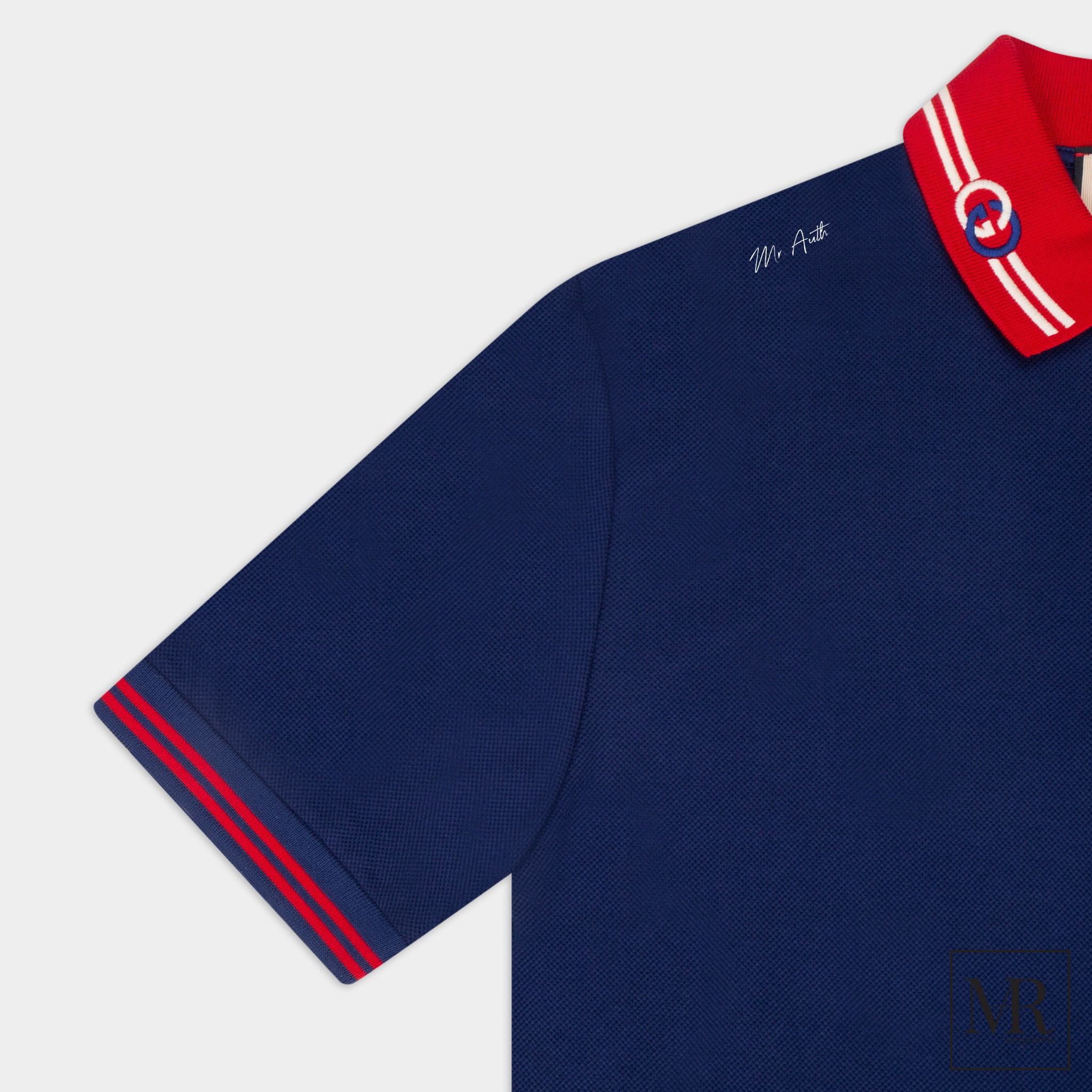 Áo Gucci Cotton piquet polo with Interlocking G.