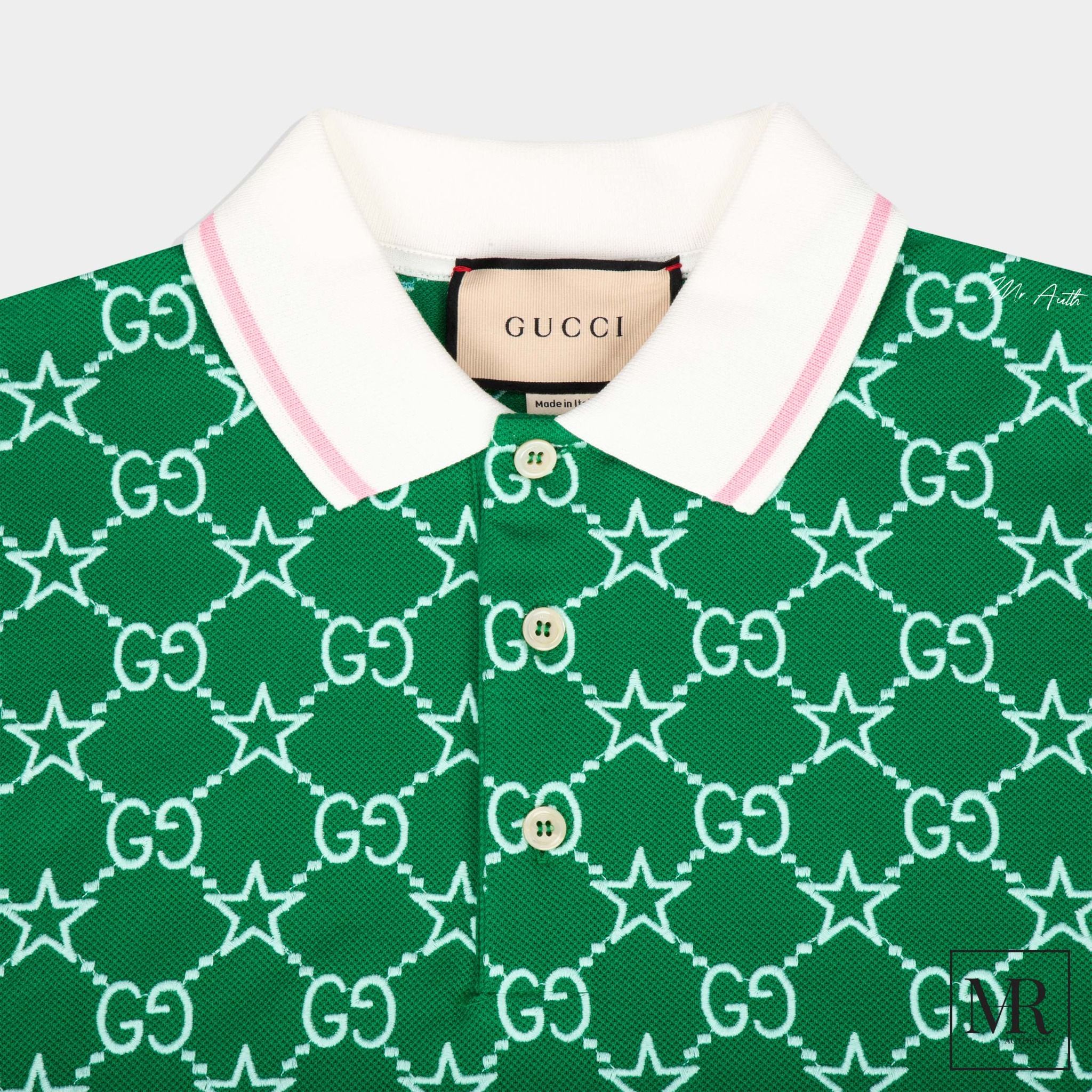 Áo Gucci GG Stretch Cotton Polo.