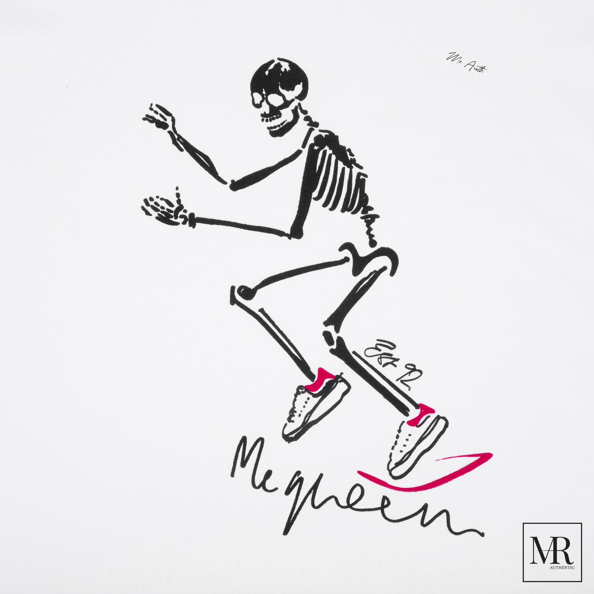 Áo Alexander Mcqueen Dancing Skeleton T-Shirt.