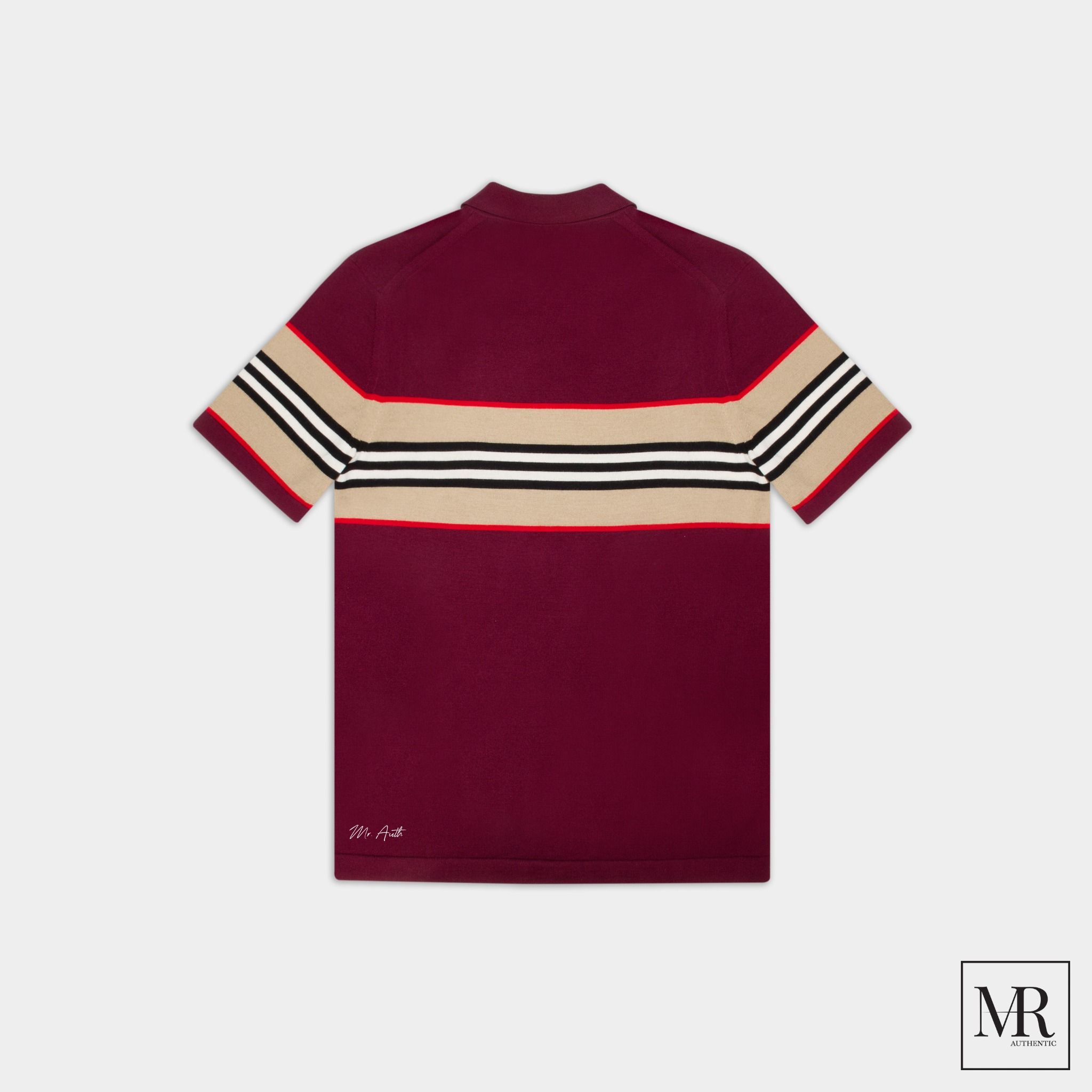 Áo Burberry Striped TB Motif Polo Shirt.