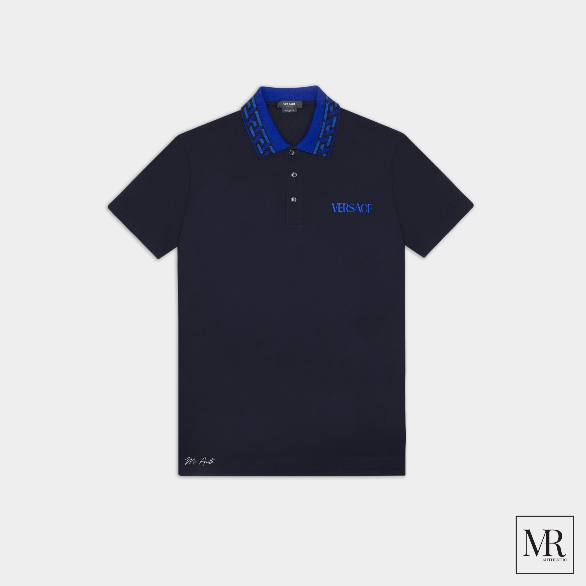 Áo Versace La Greca Accent Polo Shirt.