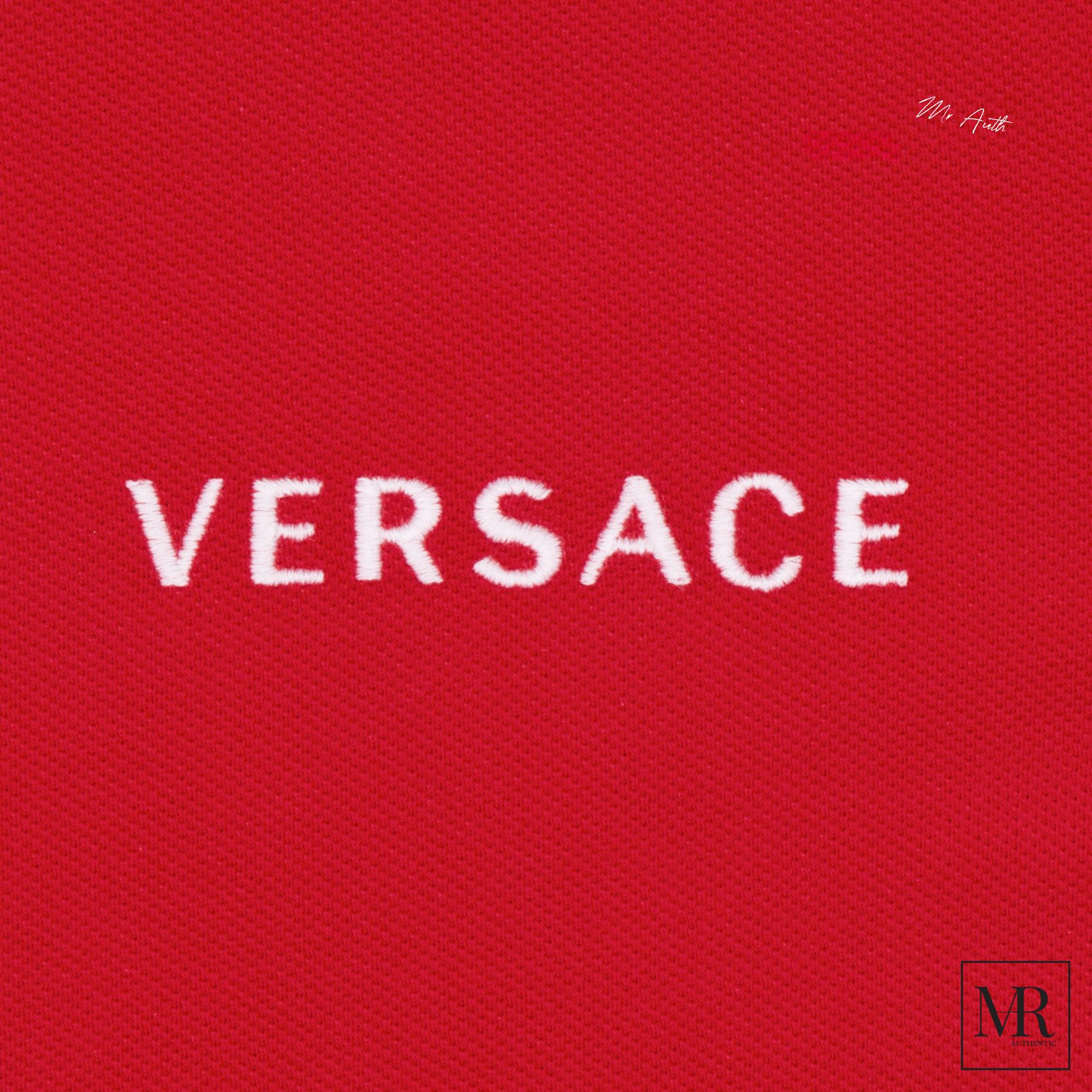 Áo Versace With Embroidered Logo Polo Shirt.